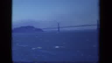 New York USA (1941): Scenic Footage From The Water Of A Very Long Bridge Spanning