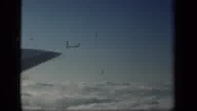 New York USA (1941): Looking Out At The Sky With An Airplane Wing In The
