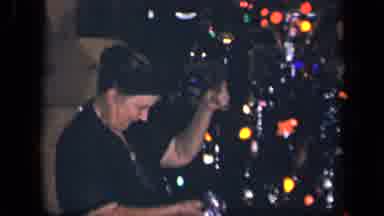 Sebring Ohio USA (1942): Decorating Christmas Tree Lights Living Room Ornaments