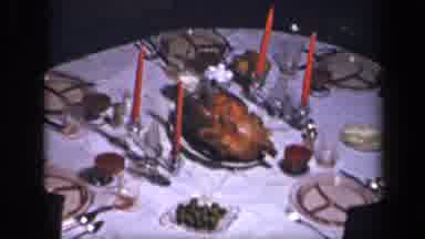 Sebring Ohio USA (1942): Fancy Romantic Dinner Table Set Waiting To Be Enjoyed By