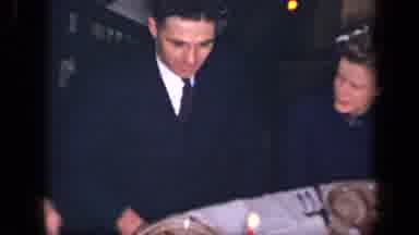 Sebring Ohio USA (1942): People Enjoying Dinner Passing Around Entree Of Olives