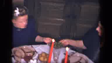 Sebring Ohio USA (1942): A Family Sharing A Meal Together And Passing The Food