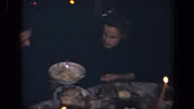 Sebring Ohio USA (1942): Traditional Candle Lit Multi-Generational Family Dinner
