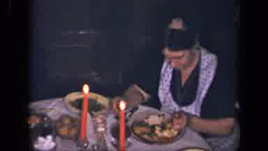 Sebring Ohio USA (1942): Old Time Video During The Holidays Of Woman Eating While