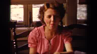 Sebring Ohio USA (1942): Old Video Of A Young Woman Smiling And Laughing With Her