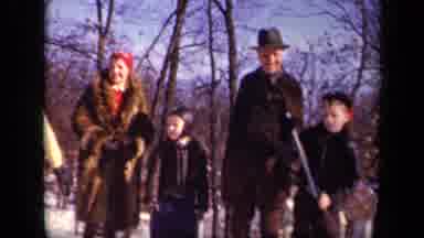 Sebring Ohio USA (1942): Country Family Teaching Young Boy To Shoot And Hunting