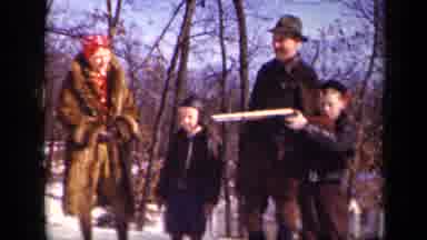 Sebring Ohio USA (1942): An Older And Younger Brother Gather With Their Family To