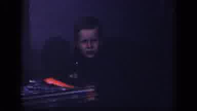 Sebring Ohio USA (1942): Little Boy Singing Or Talking In A Dark Room