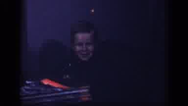 Sebring Ohio USA (1942): Child Laughing And Speaking In Near Darkness