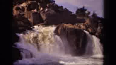 Baltimore Maryland USA (1943): White Water Crashes Into Rocks Creating Small