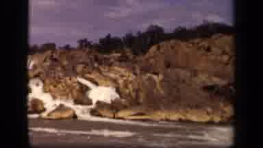 Baltimore Maryland USA (1943): Shot Of Four Small Waterfalls Flowing Through A
