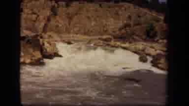 Baltimore Maryland USA (1943): Small Waterfall And Pretty Flowers In Nature Look
