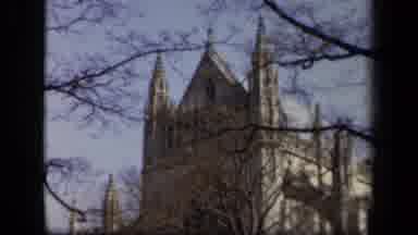 Baltimore Maryland USA (1943): Film Video Of A Gothic Building On A Sunny Day And