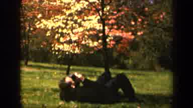 Skyline Drive Virginia USA (1943): Young Man Laying On His Back Viewing The