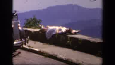 Skyline Drive Virginia USA (1943): Expansive View Of A Women Sunbathing With A Man