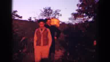 Skyline Drive Virginia USA (1943): A Group Of Men Walking Through The Forest At