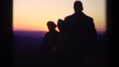 Skyline Drive Virginia USA (1943): Silhouette Of A Family Overlooking A Beautiful