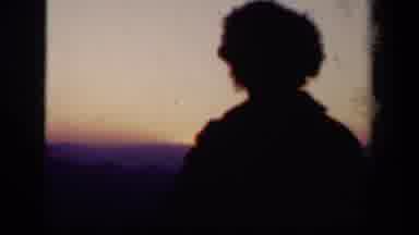Skyline Drive Virginia USA (1943): One Person Watching A Sunset And Three People
