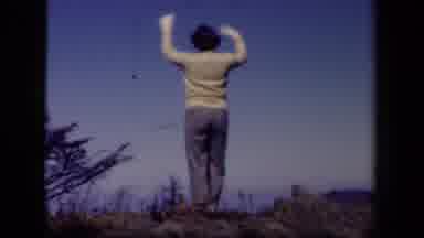 Skyline Drive Virginia USA (1943): Archival Video Of Woman Celebrating In Nature