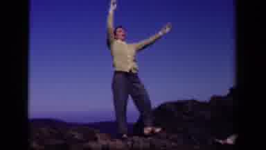 Skyline Drive Virginia USA (1943): Archival Video Of A Woman Dancing Outside