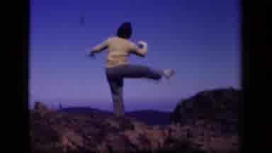 Skyline Drive Virginia USA (1943): Woman In White Gloves And Yellow Sweater Dances