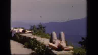 Skyline Drive Virginia USA (1943): Happy And Relaxed People Using Clear Clothes On