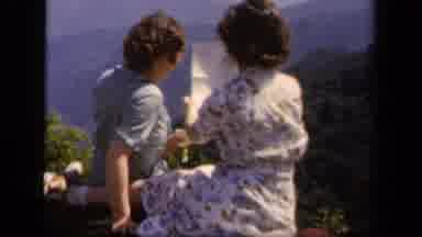 Skyline Drive Virginia USA (1943): Two Women Looking At A Map While Starting At