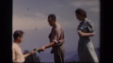 Skyline Drive Virginia USA (1943): Friends Out On A Windy Day Playing With Nature