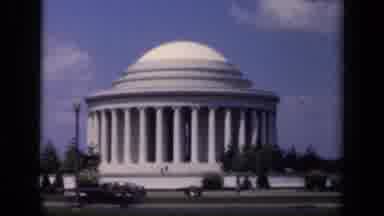Washington DC USA (1943): Cars Driving By The Capitol Building Next To The
