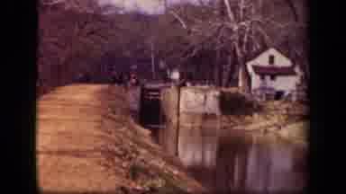 Washington DC USA (1943): Earthen Dam With Walking Path And Bridge Over Small