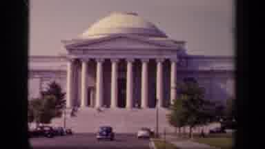 Washington DC USA (1943): View Of White Building And Traffic On A Bright Sunny Day