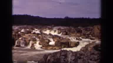 Washington DC USA (1943): Small Waterfalls Over Rocks In Nature Water Falling