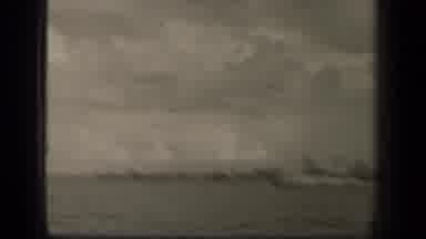 Leyte Gulf Philippines (1944): The Camera Pans From Right To Left Across The Water