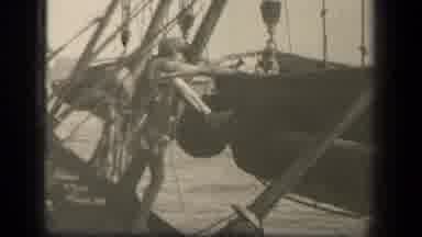 Leyte Gulf Philippines (1944): A Person Getting A Bouncing Head Start To Climb