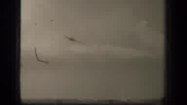 Leyte Gulf Philippines (1944): Plane Flying Over Body Of Water In Black And White