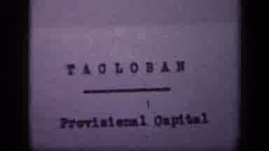 Leyte Gulf Philippines (1944): Grainy Footage Of Typed Title Page That Says