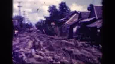 Leyte Gulf Philippines (1944): Military Truck Going Through A Small Town