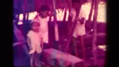 Leyte Gulf Philippines (1944): Distorted Film Of Children Outside Making A