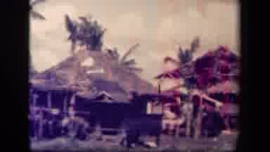 Leyte Gulf Philippines (1944): Children Kids Hut Palm Boys Road Clouds White Color