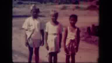 Leyte Gulf Philippines (1944): Three Young Children Travel Along A Curvy Dirt Road