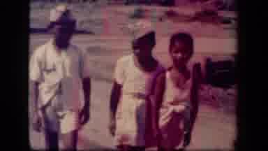 Leyte Gulf Philippines (1944): Young Boys Wearing Old Clothes Outside Lining Up