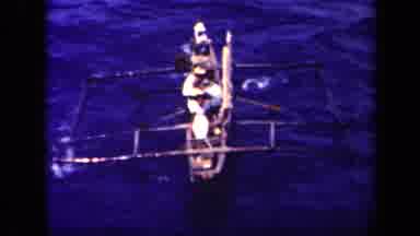 Leyte Gulf Philippines (1944): People Rowing On A River Going Quickly And Working