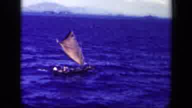 Leyte Gulf Philippines (1944): A Yacht Is Moving Through The Rough Waters Of The