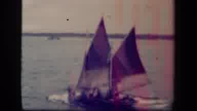 Leyte Gulf Philippines (1944): Polynesian Sailing Boat Sails Out Of A Harbor In