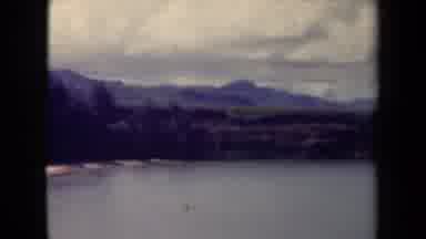 Kauai Hawaii USA (1944): A Lake Is Viewed From Left To Right Clouds And Deciduous