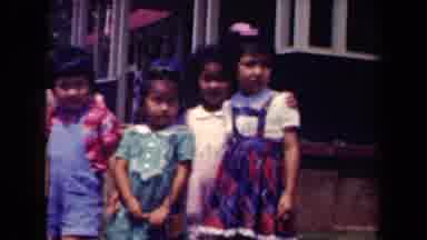 Kauai Hawaii USA (1944): Children Posing For Camera And Then A Little Girl Hula