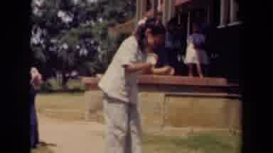 Kauai Hawaii USA (1944): Little Girl Hula Dancing In Her Pajamas Outside Of Her