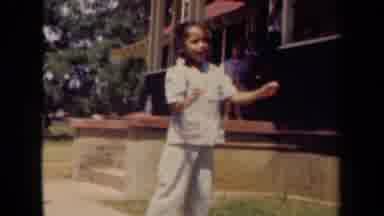Kauai Hawaii USA (1944): A Group Of Little Girls Outside Walking And Dancing On A