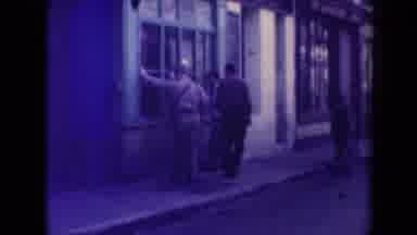 France (1945): Vintage Film Strip Of People Looking At A Building With Other