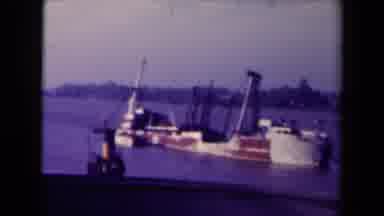 France (1945): Large Old Ship Appears To The Sinking Into The Dock